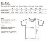 2010 Fine Jersey Short Sleeve Unisex Crew Neck Soft T-Shirt